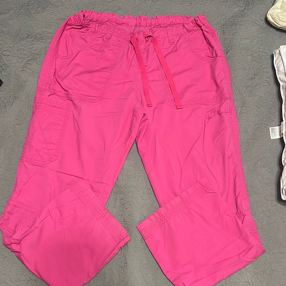 Womens landau pink scrub pants size medium